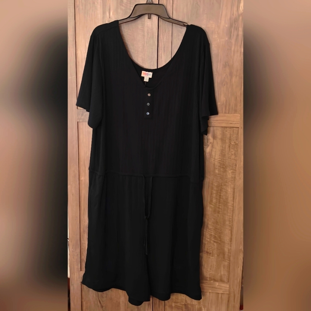 LuLaRoe Xanthe Romper 2XL 20-22 Black